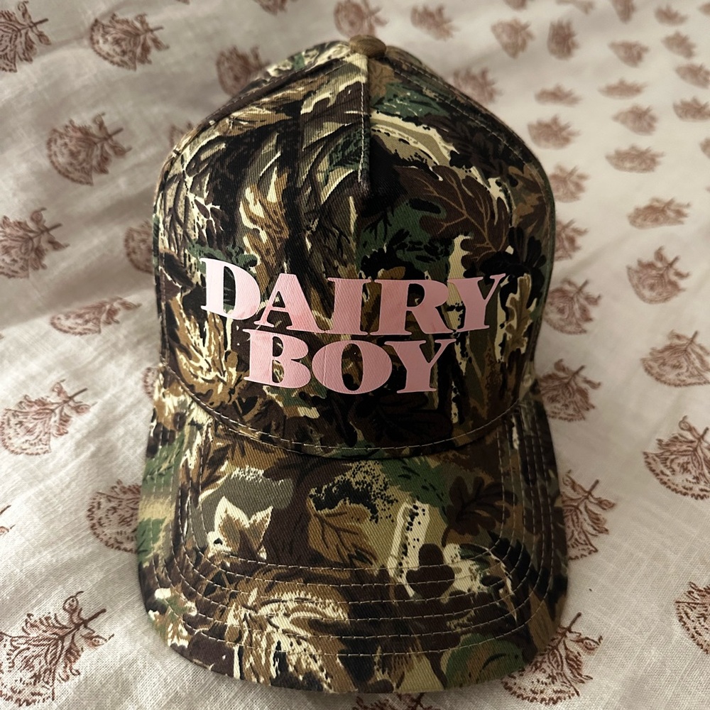 Dairy Boy Pink Logo Camo Hat